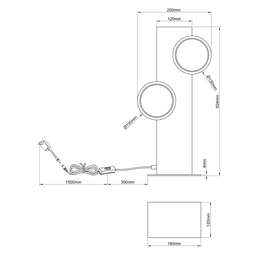 Brilliant - LED Lampa stołowa CHEESY LED/12W/230V sosna - FSC certyfikowano