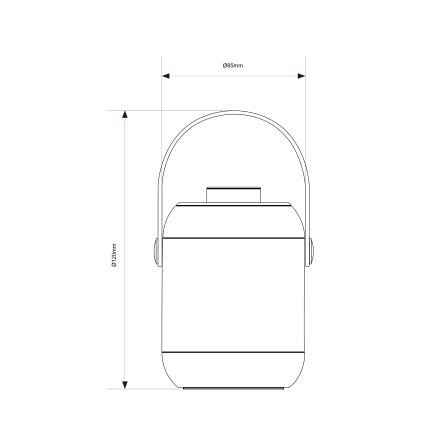 Brilliant - LED Lampa stołowa ściemnialna zewnętrzna GEMMA LED/1,9W/5V IP44 biały