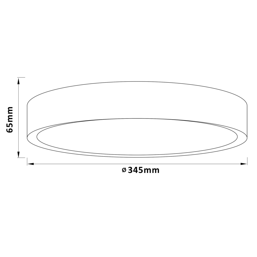 Brilliant - LED Lampa sufitowa SLIMLINE LED/24W/230V śr. 34,5 cm drewno kauczukowe