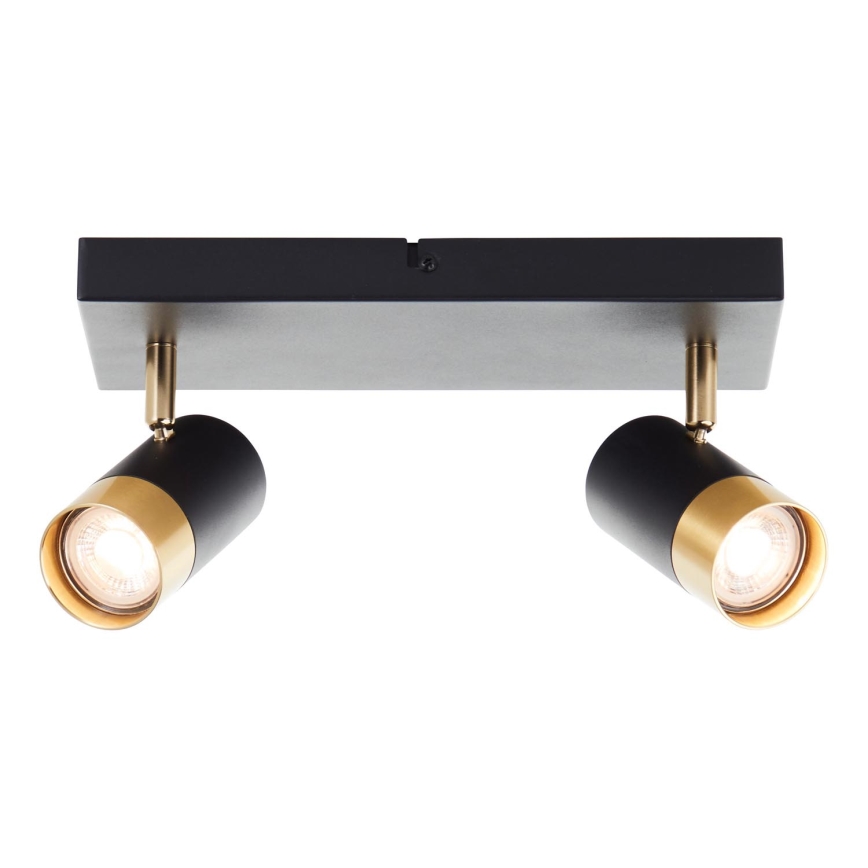 Brilliant - LED oprawa punktowa VIGOLO 2xGU10/5W/230V czarna/złota