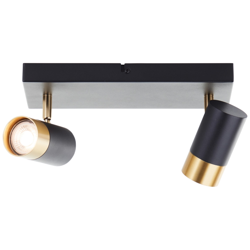 Brilliant - LED oprawa punktowa VIGOLO 2xGU10/5W/230V czarna/złota