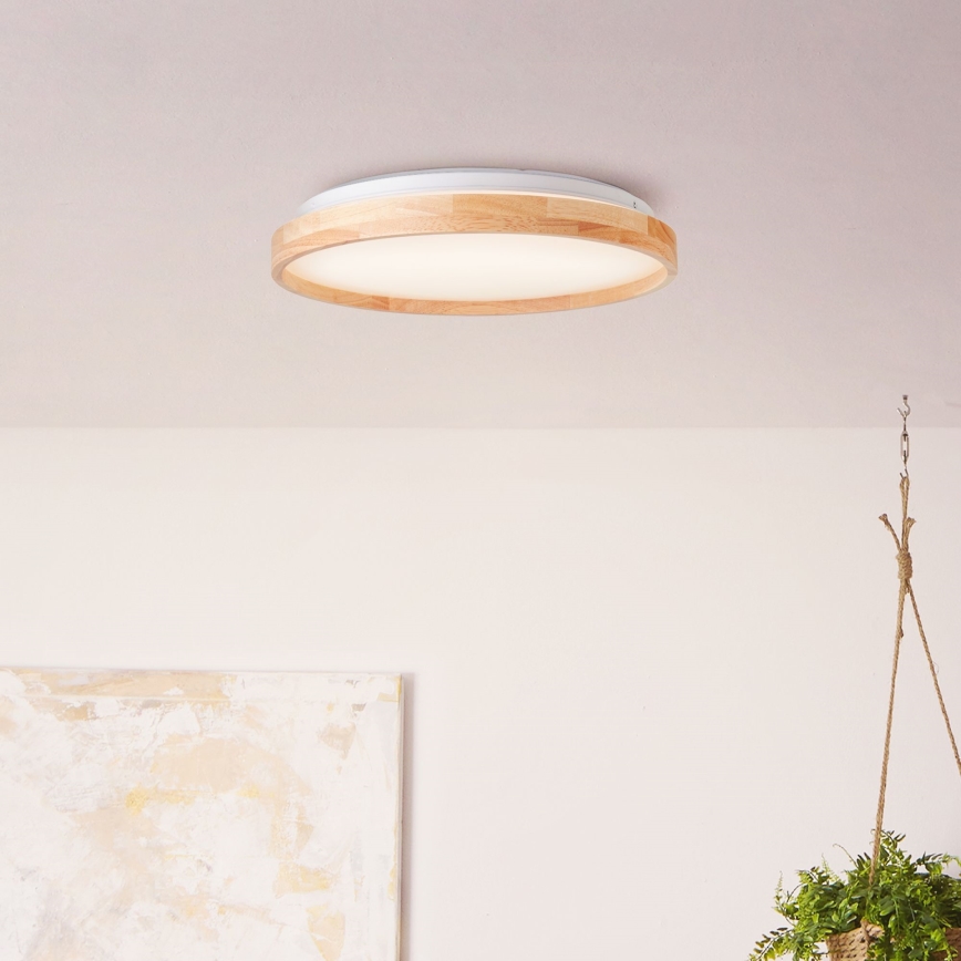 Brilliant - LED Plafon ALSON LED/26W/230V 3000/4500K śr. 39,5 cm figowiec - FSC certyfikowano