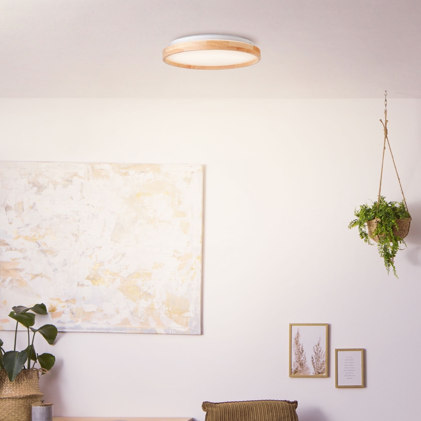 Brilliant - LED Plafon ALSON LED/26W/230V 3000/4500K śr. 39,5 cm figowiec - FSC certyfikowano