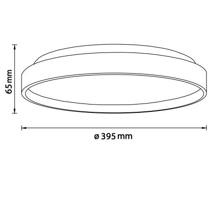 Brilliant - LED Plafon ALSON LED/26W/230V 3000/4500K śr. 39,5 cm figowiec - FSC certyfikowano