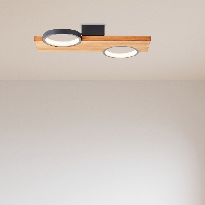Brilliant - LED Plafon CHEESY LED/14W/230V sosna - FSC certyfikowano