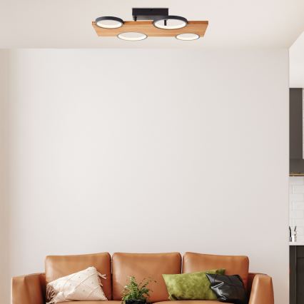 Brilliant - LED Plafon CHEESY LED/28W/230V sosna - FSC certyfikowano