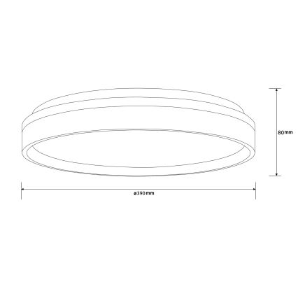 Brilliant - LED Plafon KALMAR LED/26W/230V 3000K śr. 39 cm biały