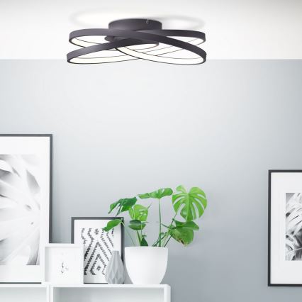 Brilliant - LED Plafon LABYRINTH LED/40W/230V śr. 39,5 cm czarny