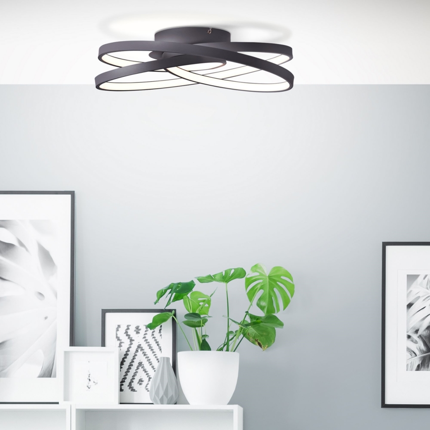 Brilliant - LED Plafon LABYRINTH LED/40W/230V śr. 39,5 cm czarny