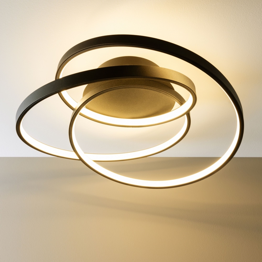 Brilliant - LED Plafon LABYRINTH LED/40W/230V śr. 39,5 cm czarny