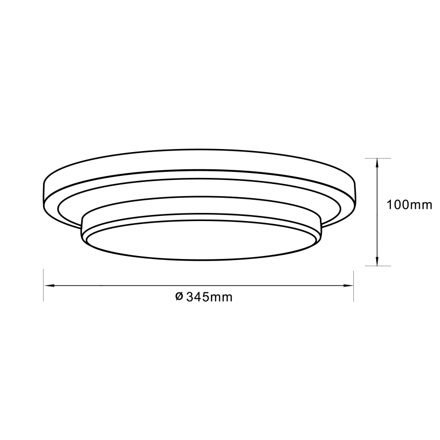 Brilliant - LED Plafon MALMÖ LED/12W/230V 3000K śr. 34,5 cm czarny