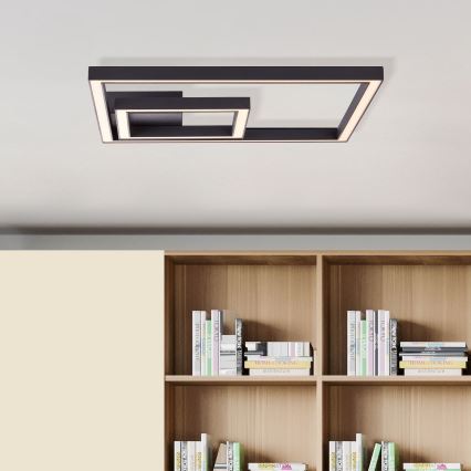 Brilliant - LED Plafon QUON LED/24W/230V 3000K 40x40 cm czarny