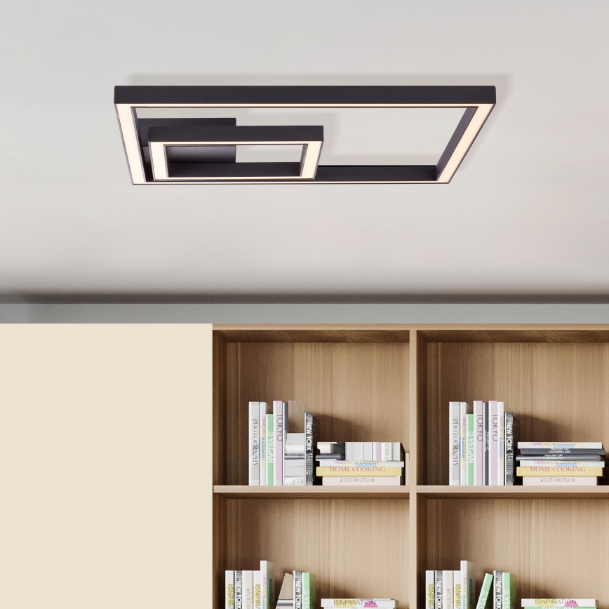 Brilliant - LED Plafon QUON LED/24W/230V 3000K 40x40 cm czarny
