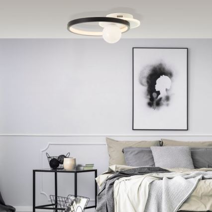 Brilliant - LED Plafon ściemnialny ATLANTA LED/24W/230V czarny/biały
