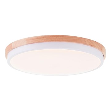 Brilliant - LED Plafon ściemnialny BAARLO LED/24W/230V śr. 35 cm biały/figowiec - FSC certyfikowano