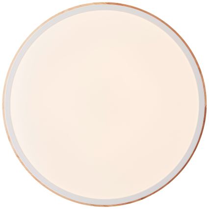 Brilliant - LED Plafon ściemnialny BAARLO LED/24W/230V śr. 35 cm biały/figowiec - FSC certyfikowano