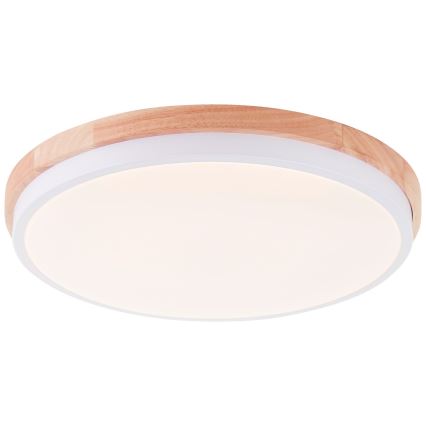 Brilliant - LED Plafon ściemnialny BAARLO LED/24W/230V śr. 35 cm biały/figowiec - FSC certyfikowano