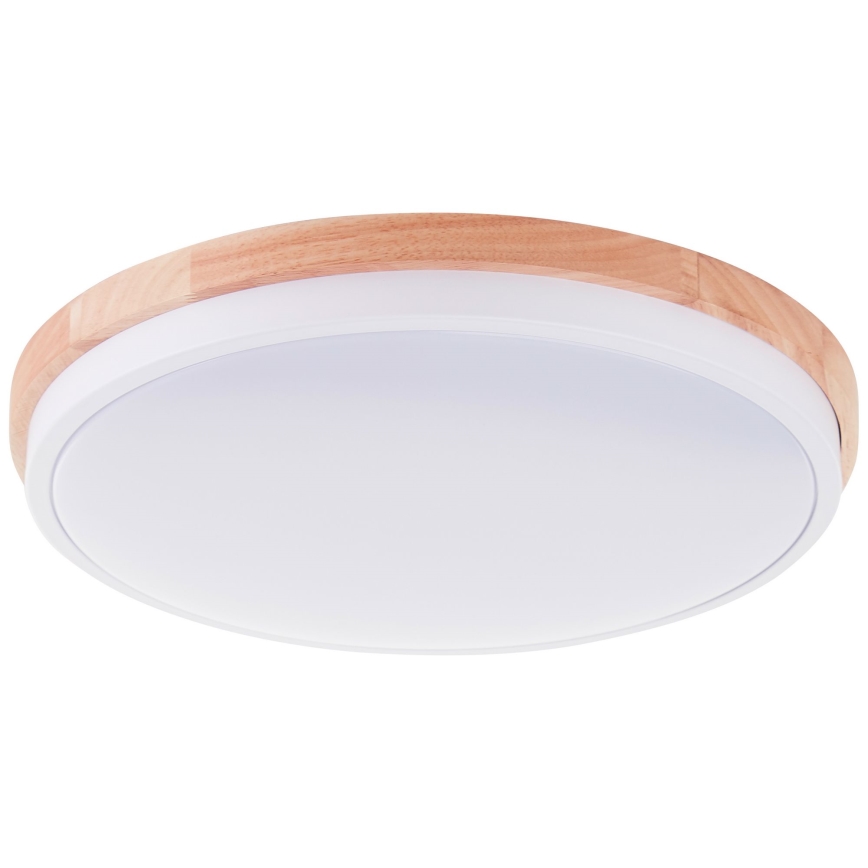 Brilliant - LED Plafon ściemnialny BAARLO LED/24W/230V śr. 35 cm biały/figowiec - FSC certyfikowano