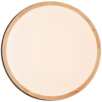 Brilliant - LED Plafon ściemnialny BAARLO LED/24W/230V śr. 35 cm czarny/figowiec - FSC certyfikowano