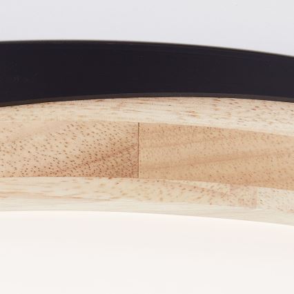 Brilliant - LED Plafon ściemnialny BAARLO LED/24W/230V śr. 35 cm czarny/figowiec
