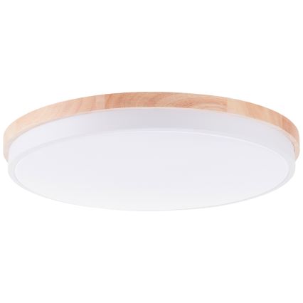 Brilliant - LED Plafon ściemnialny BAARLO LED/36W/230V 3000-6500K śr. 50 cm biały/figowiec + zdalne sterowanie