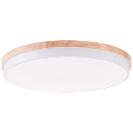 Brilliant - LED Plafon ściemnialny BAARLO LED/36W/230V 3000-6500K śr. 50 cm biały/figowiec + zdalne sterowanie