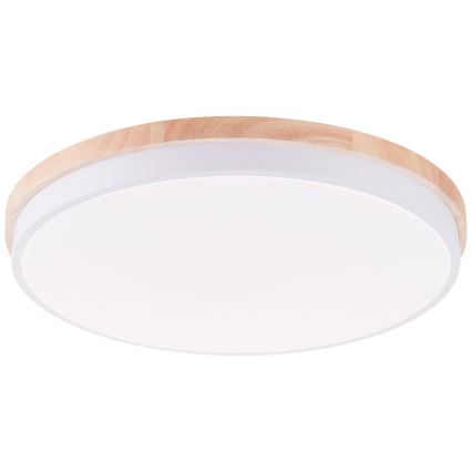 Brilliant - LED Plafon ściemnialny BAARLO LED/36W/230V 3000-6500K śr. 50 cm biały/figowiec + zdalne sterowanie