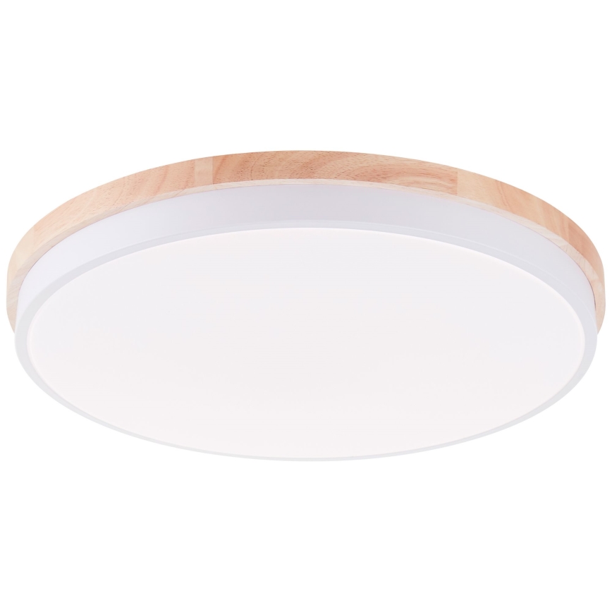 Brilliant - LED Plafon ściemnialny BAARLO LED/36W/230V 3000-6500K śr. 50 cm biały/figowiec + zdalne sterowanie