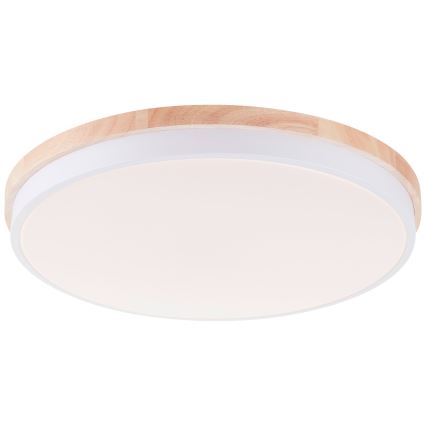 Brilliant - LED Plafon ściemnialny BAARLO LED/36W/230V 3000-6500K śr. 50 cm biały/figowiec + zdalne sterowanie