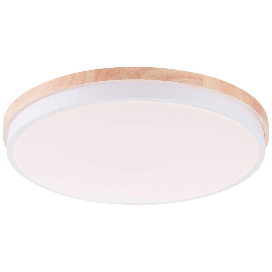 Brilliant - LED Plafon ściemnialny BAARLO LED/36W/230V 3000-6500K śr. 50 cm biały/figowiec + zdalne sterowanie