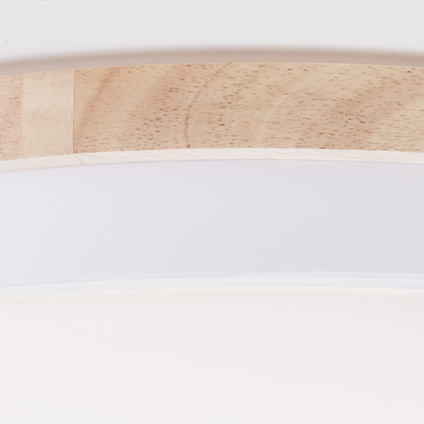 Brilliant - LED Plafon ściemnialny BAARLO LED/36W/230V 3000-6500K śr. 50 cm biały/figowiec + zdalne sterowanie