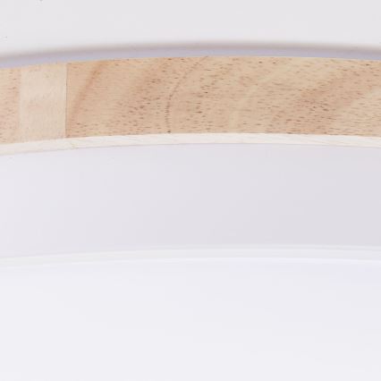 Brilliant - LED Plafon ściemnialny BAARLO LED/36W/230V 3000-6500K śr. 50 cm biały/figowiec + zdalne sterowanie