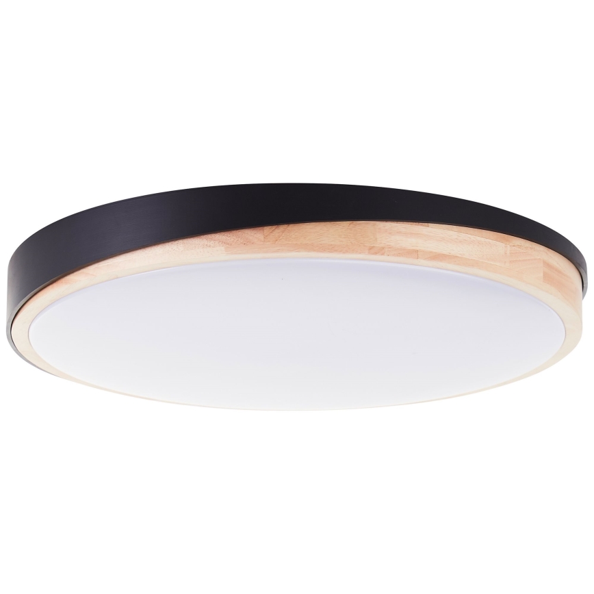 Brilliant - LED Plafon ściemnialny BAARLO LED/36W/230V 3000-6500K śr. 50 cm czarny/figowiec + zdalne sterowanie
