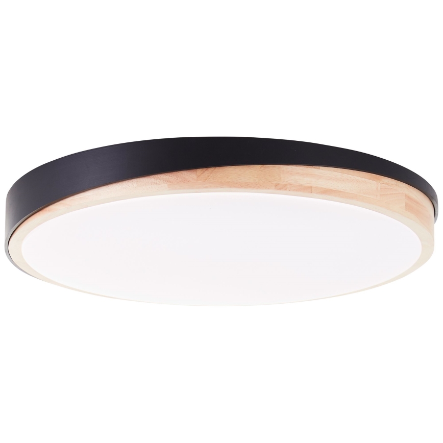 Brilliant - LED Plafon ściemnialny BAARLO LED/36W/230V 3000-6500K śr. 50 cm czarny/figowiec + zdalne sterowanie