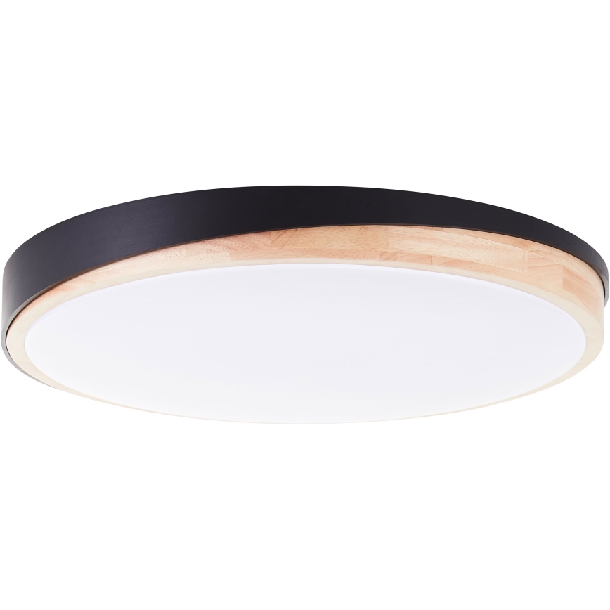 Brilliant - LED Plafon ściemnialny BAARLO LED/36W/230V 3000-6500K śr. 50 cm czarny/figowiec + zdalne sterowanie