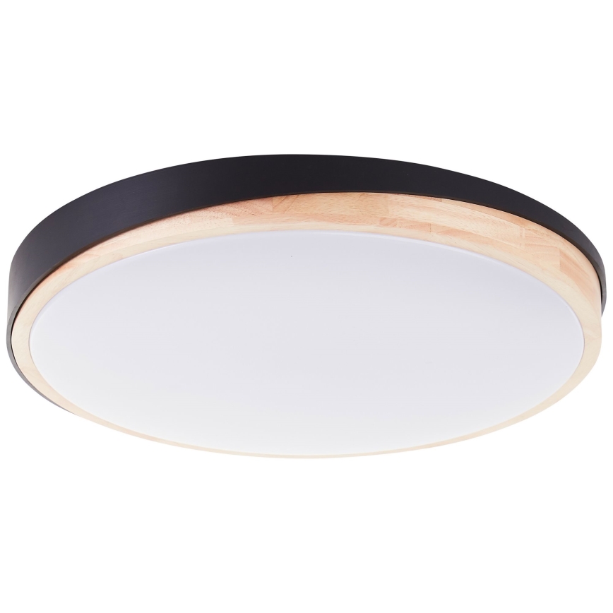 Brilliant - LED Plafon ściemnialny BAARLO LED/36W/230V 3000-6500K śr. 50 cm czarny/figowiec + zdalne sterowanie