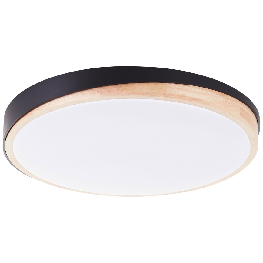 Brilliant - LED Plafon ściemnialny BAARLO LED/36W/230V 3000-6500K śr. 50 cm czarny/figowiec + zdalne sterowanie