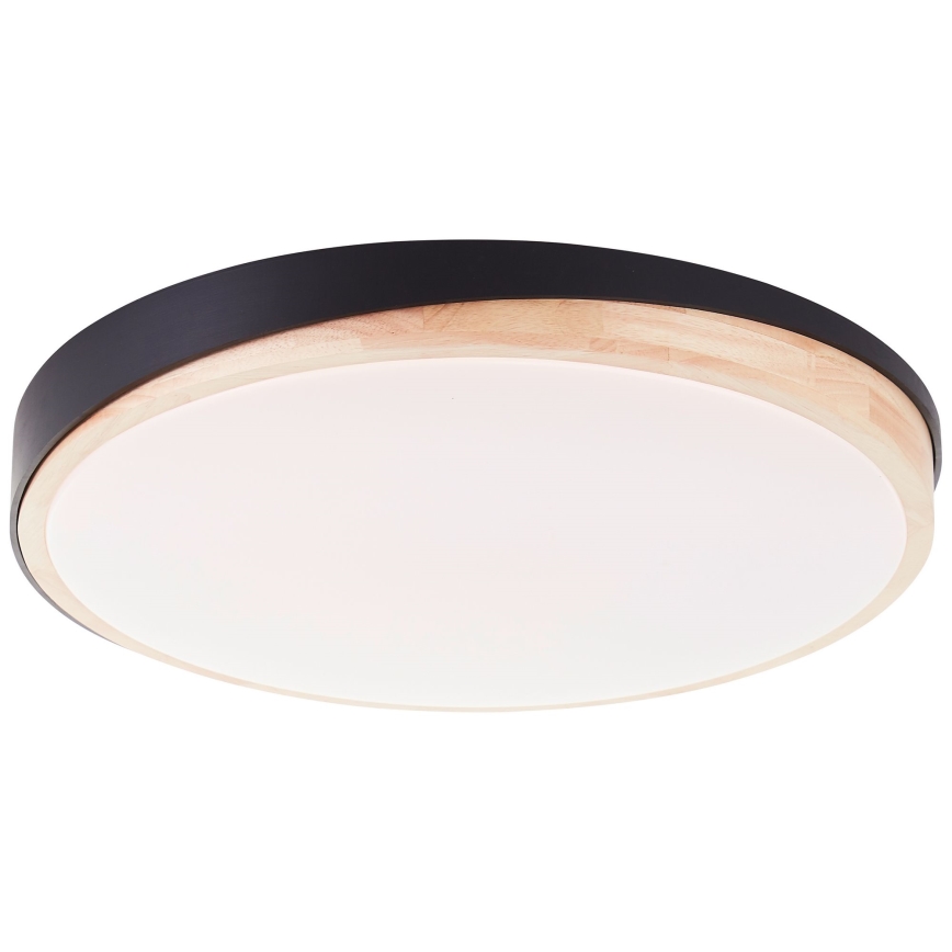 Brilliant - LED Plafon ściemnialny BAARLO LED/36W/230V 3000-6500K śr. 50 cm czarny/figowiec + zdalne sterowanie