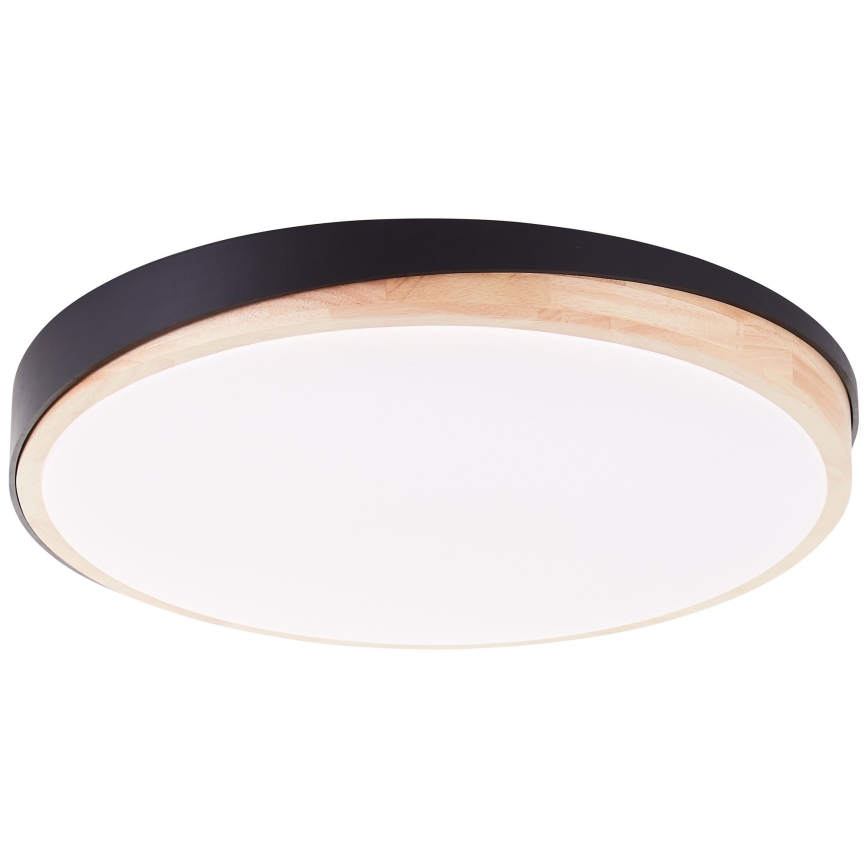 Brilliant - LED Plafon ściemnialny BAARLO LED/36W/230V 3000-6500K śr. 50 cm czarny/figowiec + zdalne sterowanie