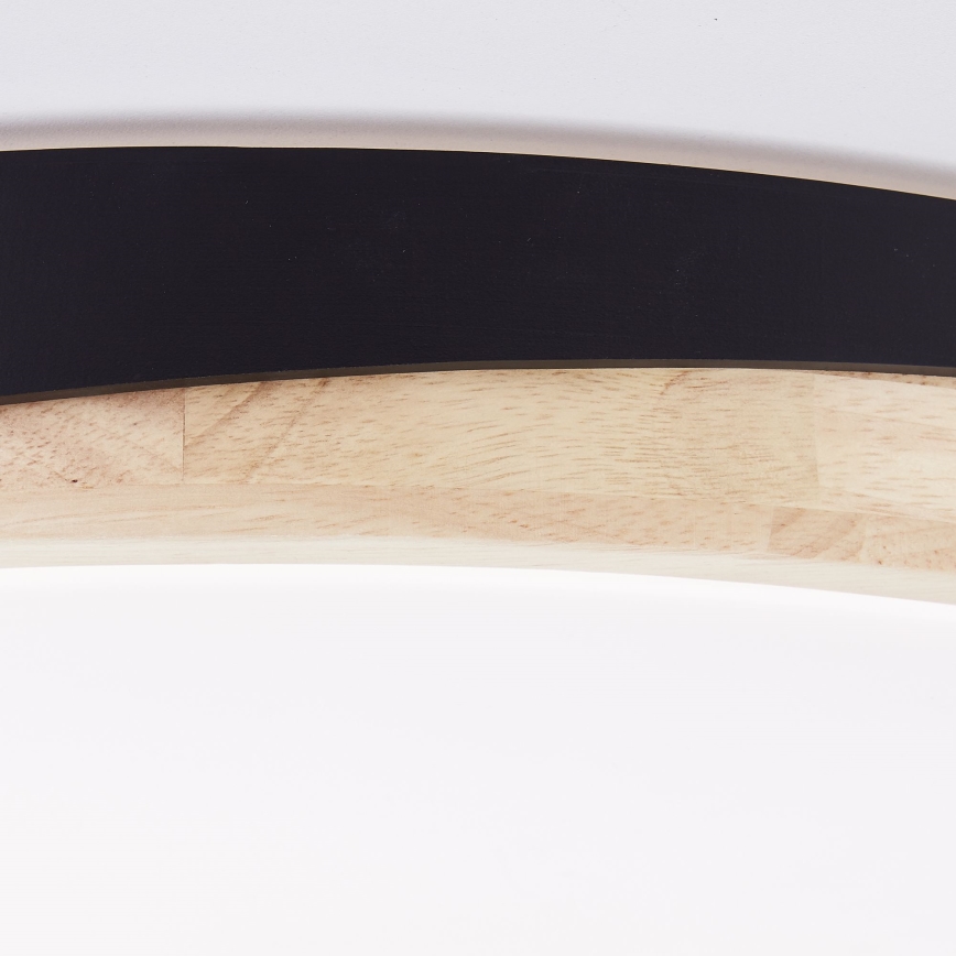 Brilliant - LED Plafon ściemnialny BAARLO LED/36W/230V 3000-6500K śr. 50 cm czarny/figowiec + zdalne sterowanie