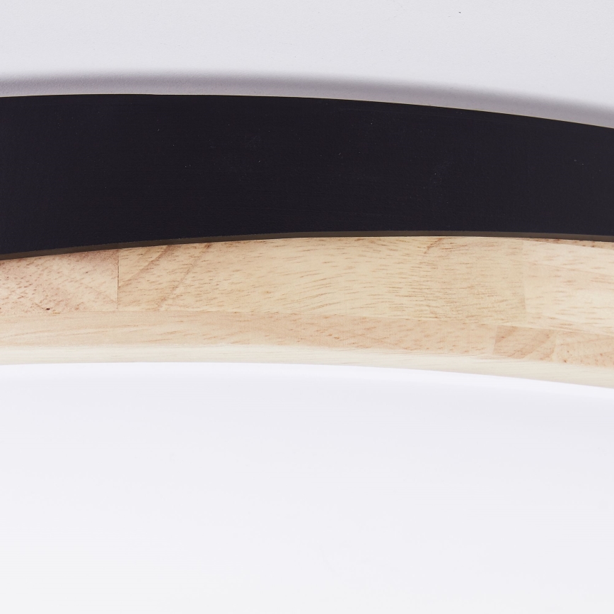 Brilliant - LED Plafon ściemnialny BAARLO LED/36W/230V 3000-6500K śr. 50 cm czarny/figowiec + zdalne sterowanie