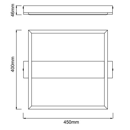Brilliant - LED Plafon ściemnialny LONEOS LED/24W/230V 3000K 45x40 cm - FSC certyfikowano
