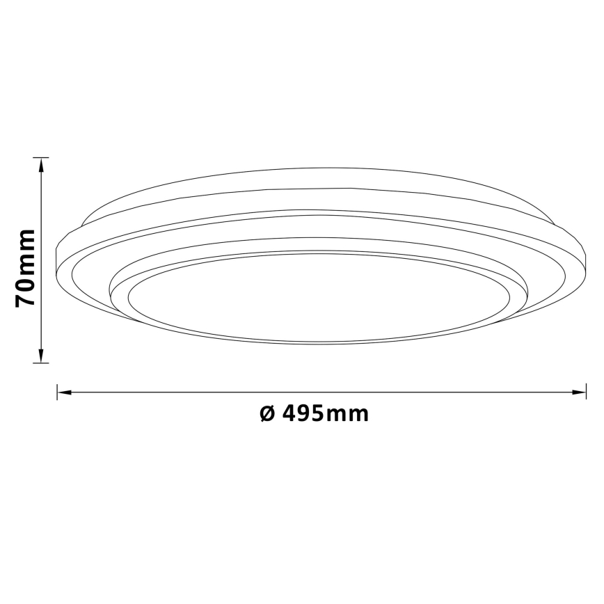 Brilliant - LED Plafon ściemnialny LUCIANO LED/40W/230V 3000-6500K + zdalne sterowanie