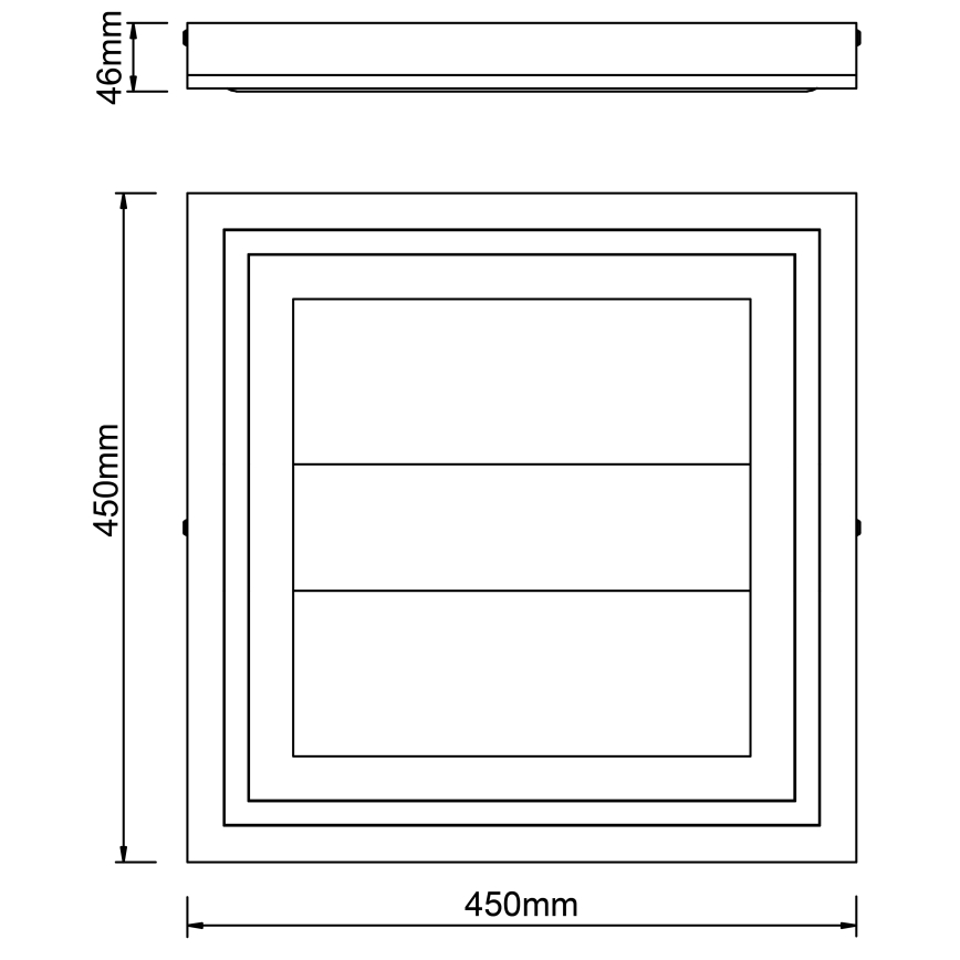 Brilliant - LED Plafon ściemnialny RHEA LED/24W/230V 3000K 45x45 cm - FSC certyfikowano
