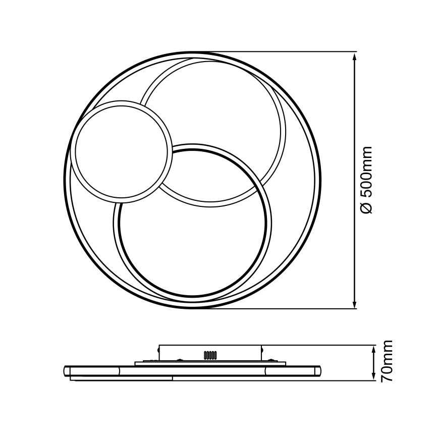 Brilliant - LED Plafon ściemnialny RUNDA LED/50W/230V 3000-6500K biały + zdalne sterowanie