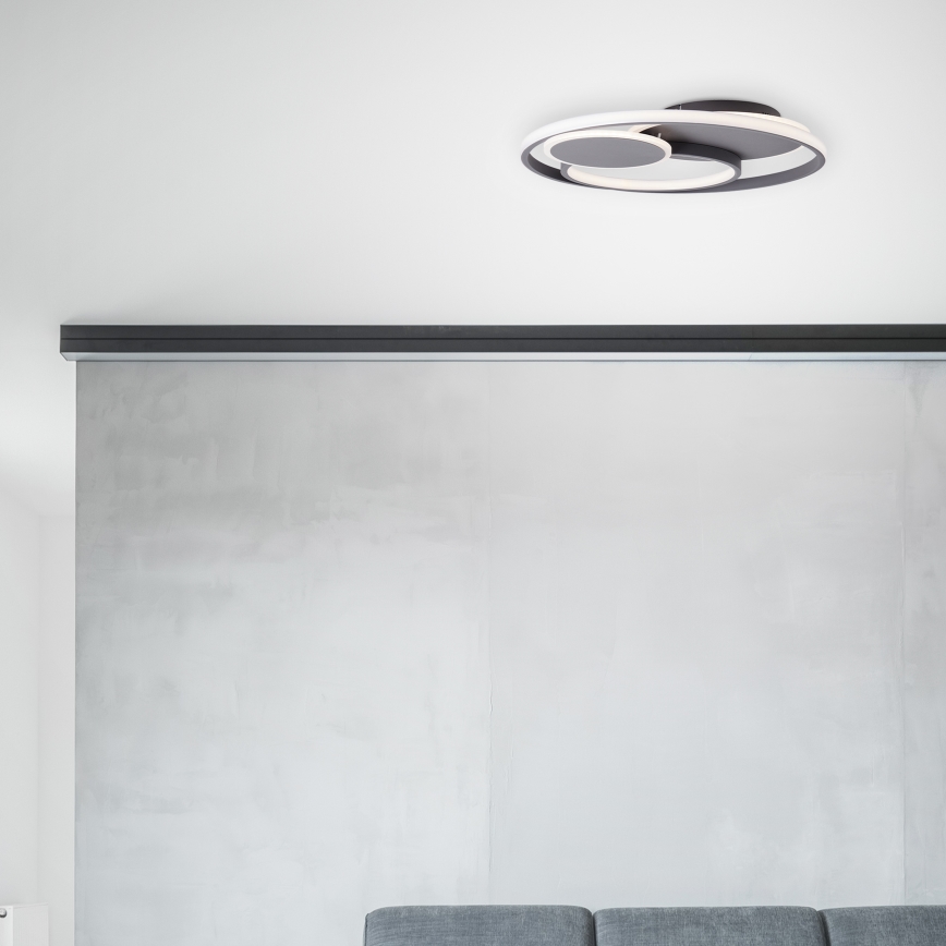 Brilliant - LED Plafon ściemnialny RUNDA LED/50W/230V 3000-6500K czarny + zdalne sterowanie