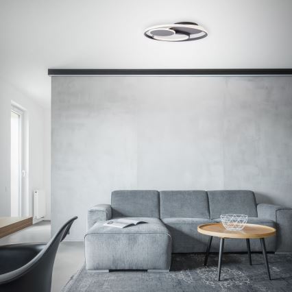 Brilliant - LED Plafon ściemnialny RUNDA LED/50W/230V 3000-6500K czarny + zdalne sterowanie