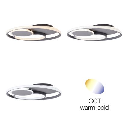 Brilliant - LED Plafon ściemnialny RUNDA LED/50W/230V 3000-6500K czarny + zdalne sterowanie