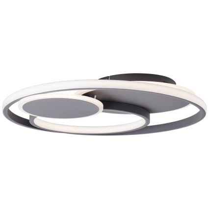 Brilliant - LED Plafon ściemnialny RUNDA LED/50W/230V 3000-6500K czarny + zdalne sterowanie