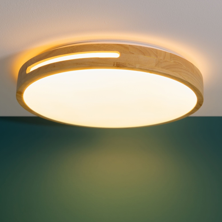 Brilliant - LED Plafon ściemnialny WOODBURY LED/24W/230V śr. 39 cm figowiec